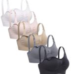 shows a package of 5 nursing bras