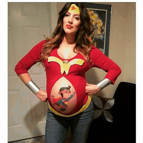 woman giving birth costume