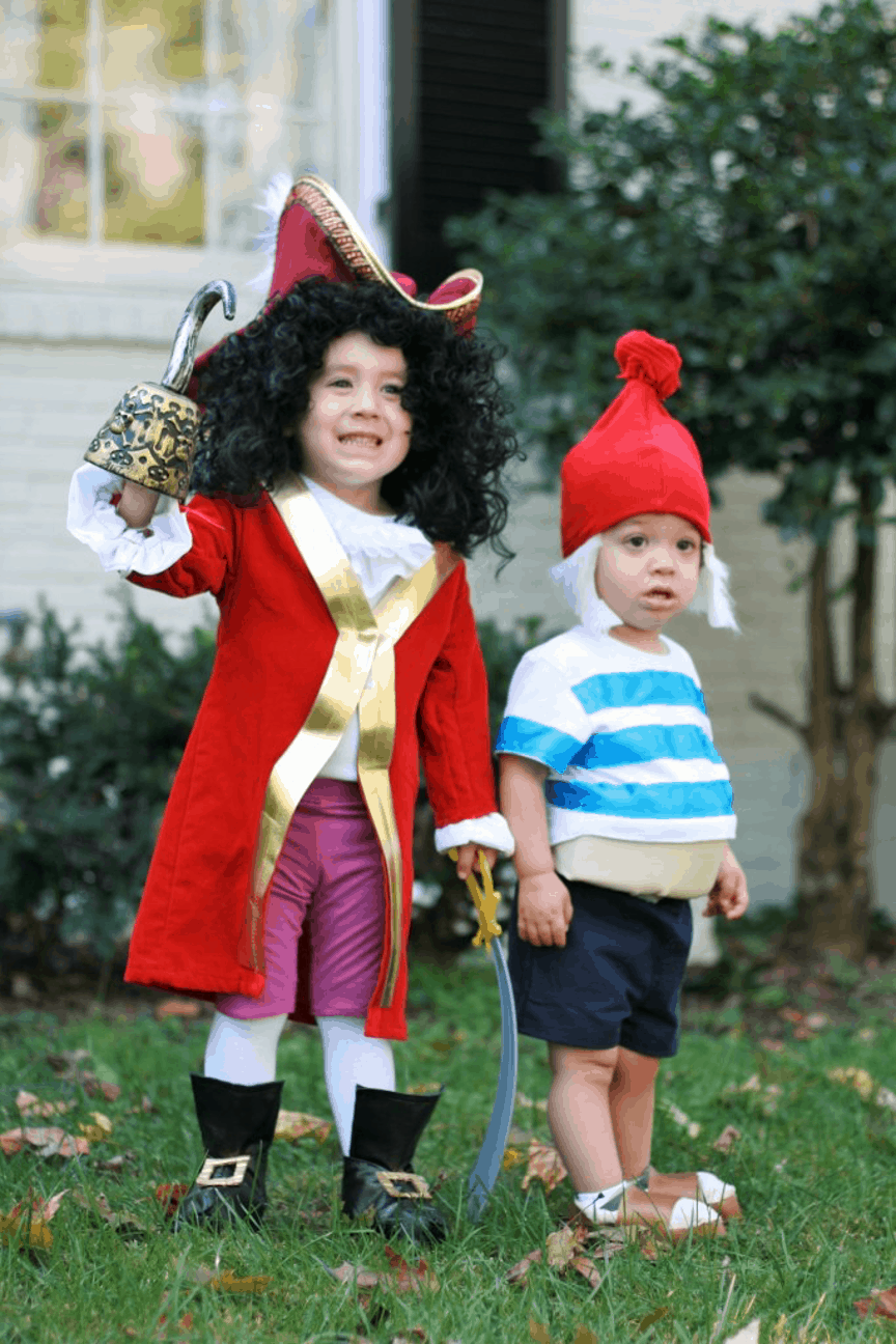 Smee and Captain Hook Kids Halloween Costume