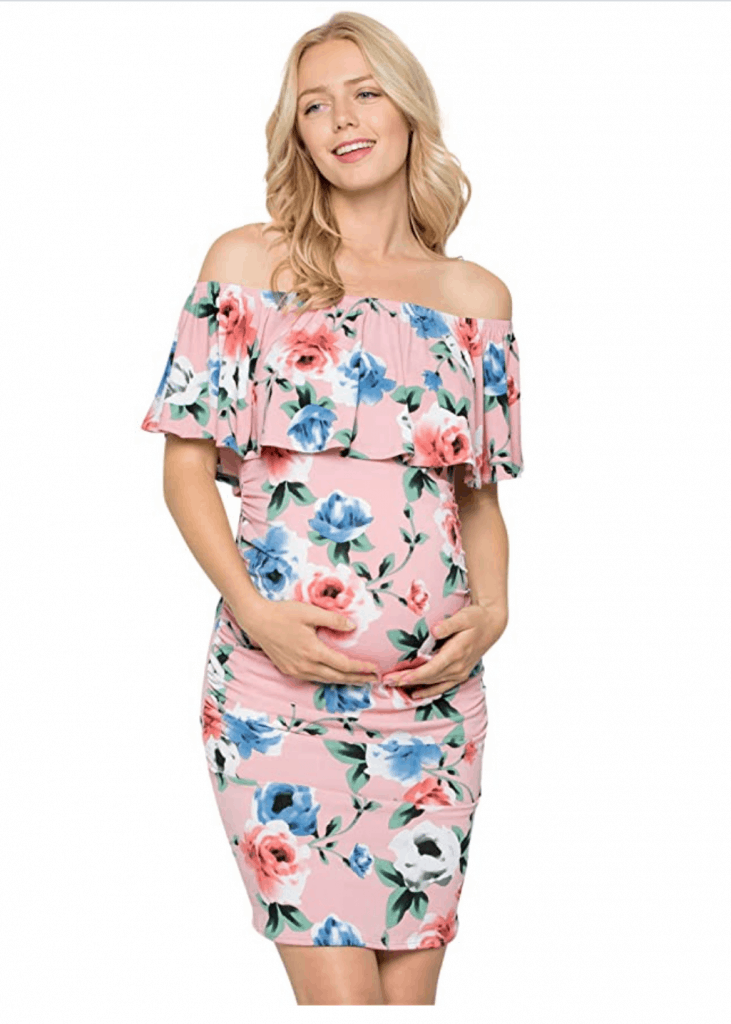 floral print maternity dress