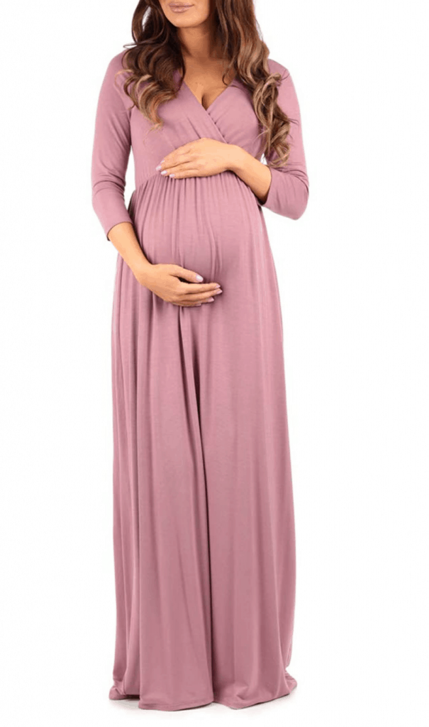 long sleeve maternity dress