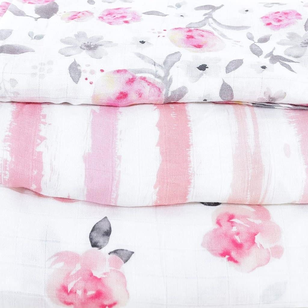 floral muslin swaddle blankets