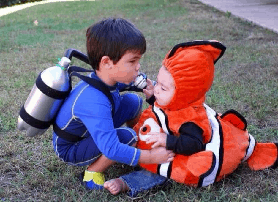 Scuba Diver and Fish Halloween Costume