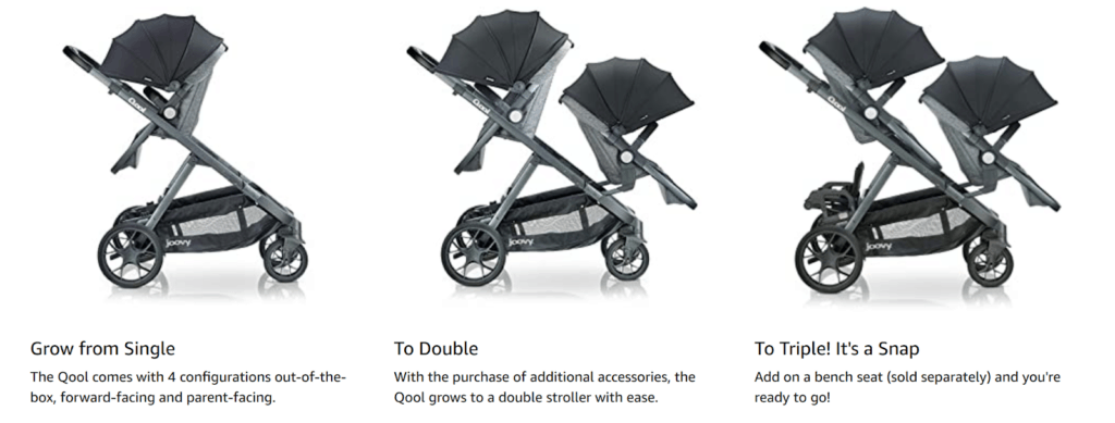 joovy qool stroller growth options