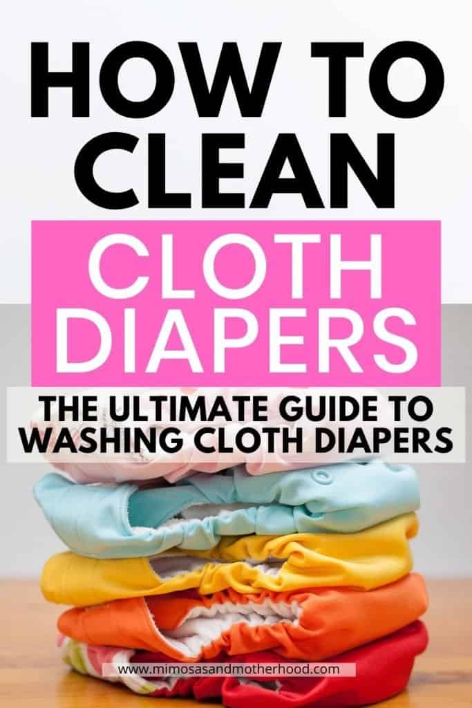 step by step instructions on how to get cloth diapers clean