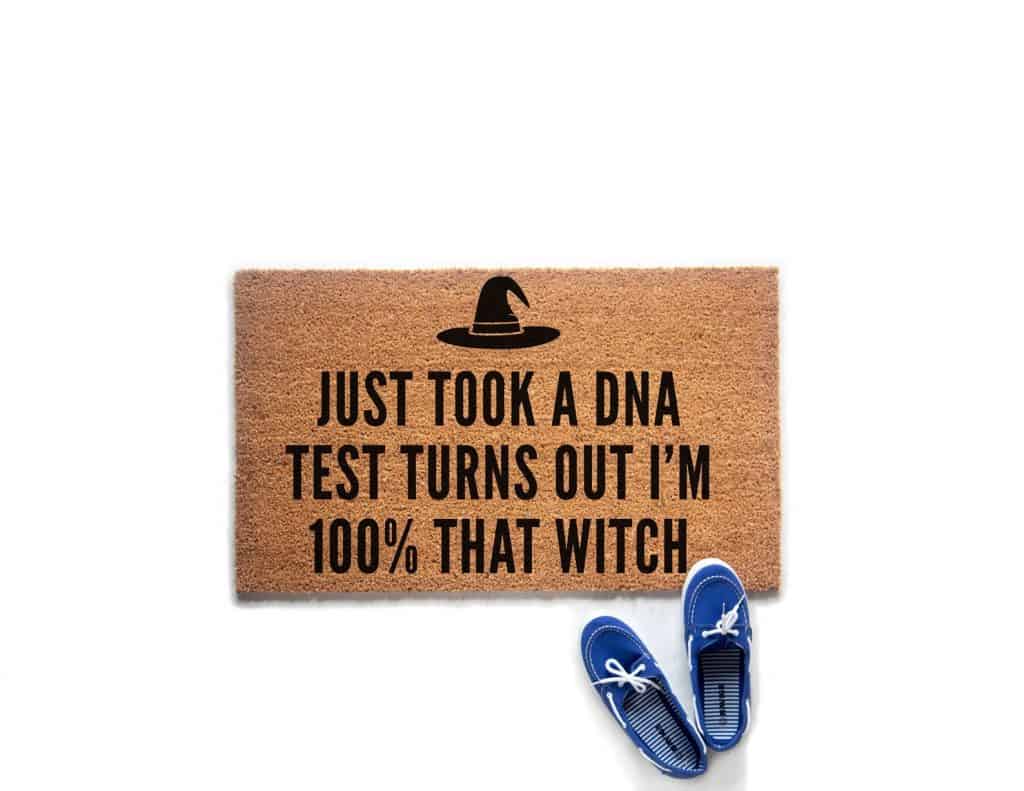 100% that witch lizzo inspired halloween front door mat