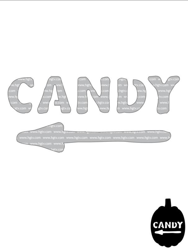 candy sign stencil for pumpkin carving