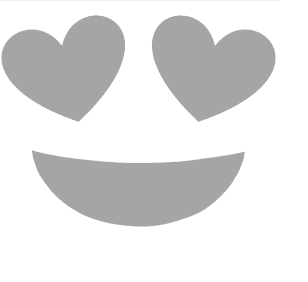 heart eyes emoji stencil for pumpkin carving