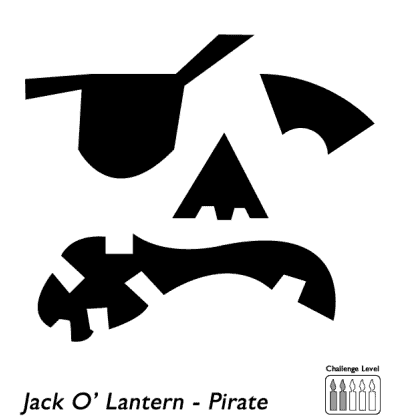 pirate face stencil for pumpkin carving