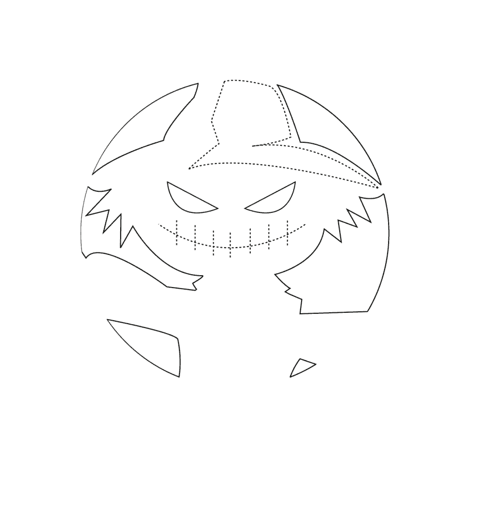 outline of pumpkin carving template