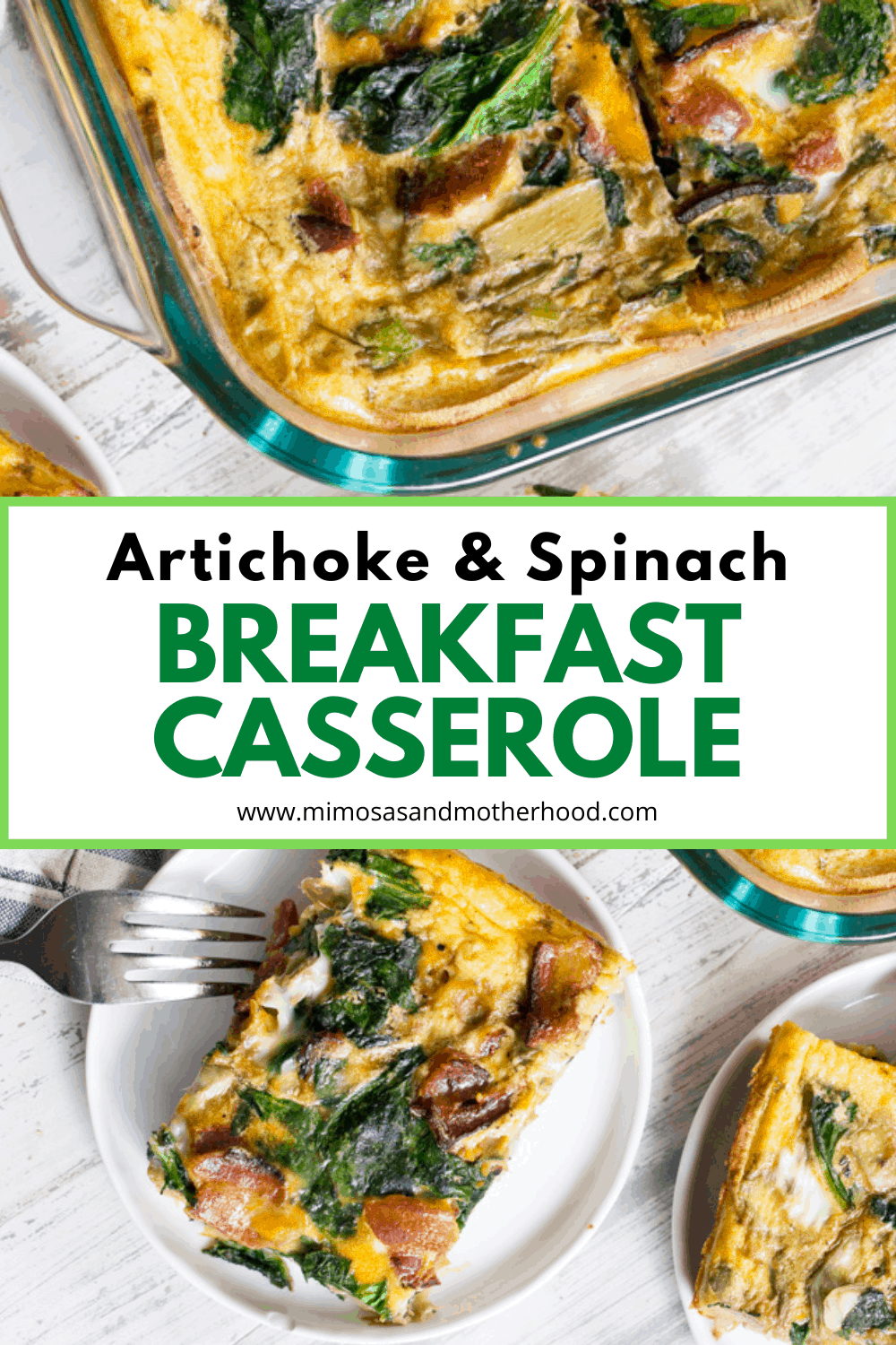 Artichoke and Spinach Breakfast Casserole