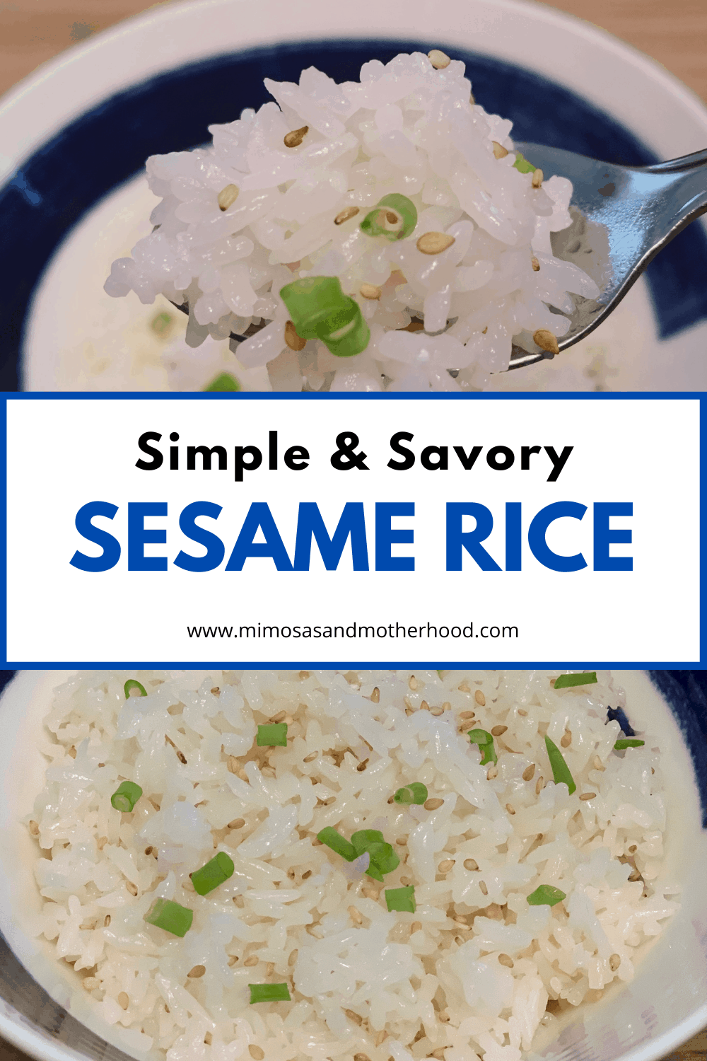 title image for sesame rice post