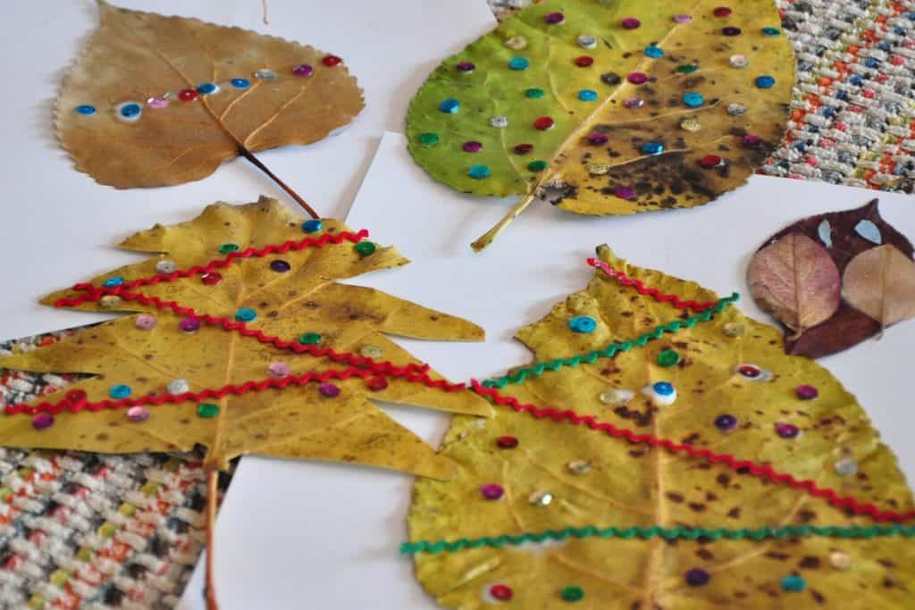 christmas trees made of real leaves