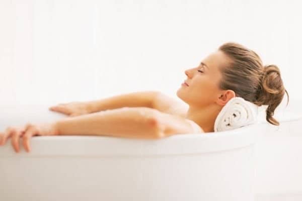 woman in tub