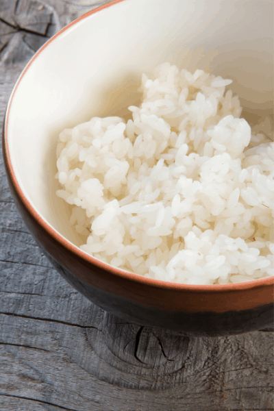 bowl of white rice