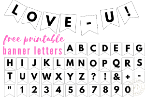 Free Printable ABC Banner Letters Template - Mimosas &amp; Motherhood