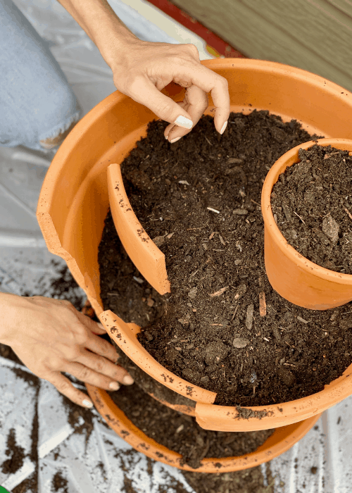 how to make a broken pot fairy garden