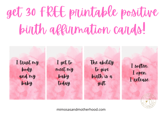 free printable birth affirmations