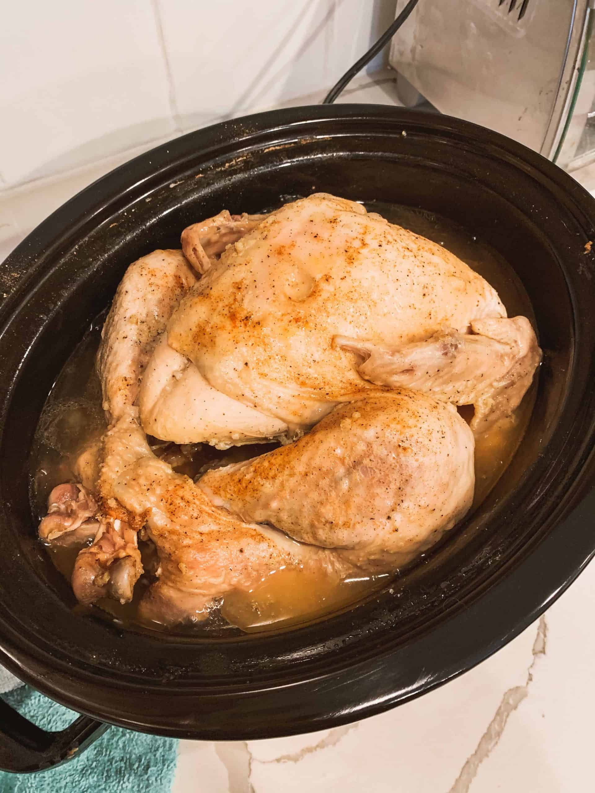 How to Cook a Turkey in a Crockpot - Mimosas & Motherhood