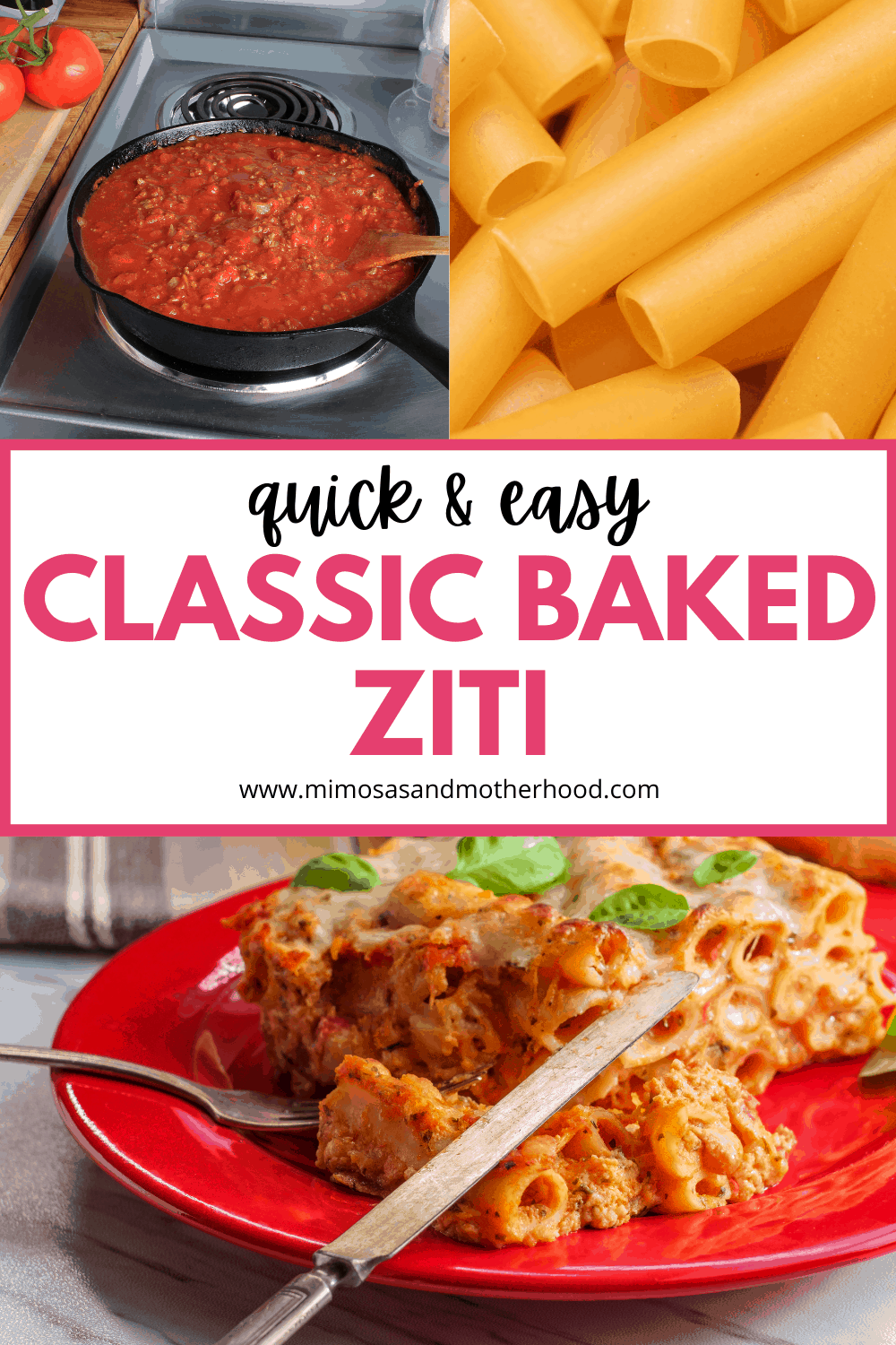 Easy, Quick Baked Ziti Recipe