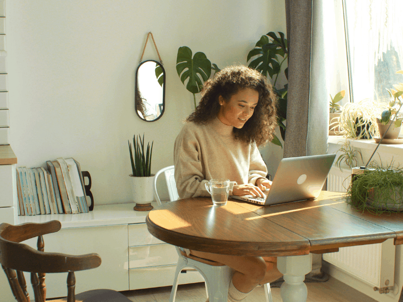 woman at computer