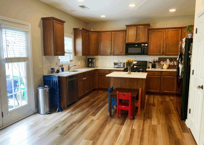 after painting kitchen backsplash