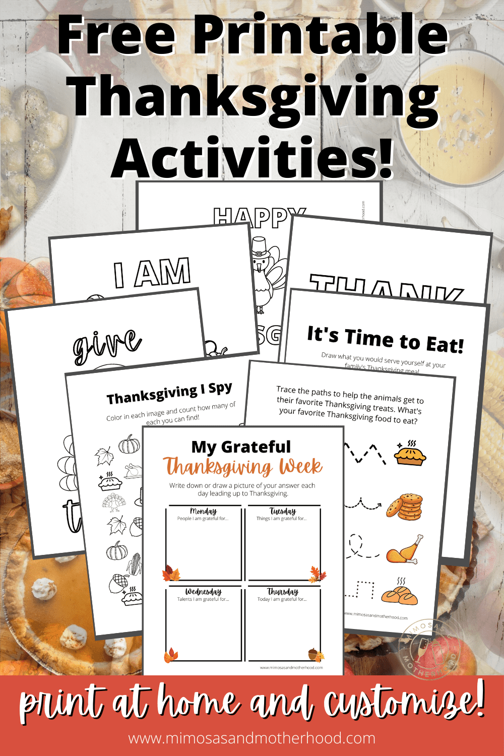 Free Printable Thanksgiving Activity Book for Toddlers