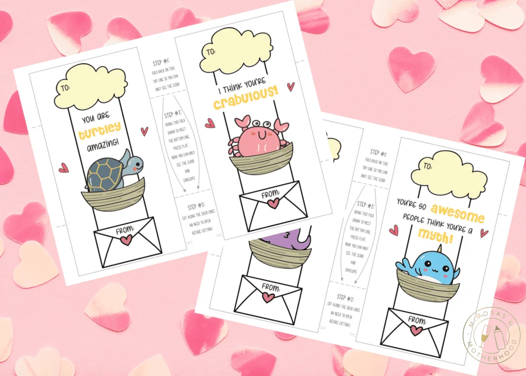 image shows printable valentines for kids