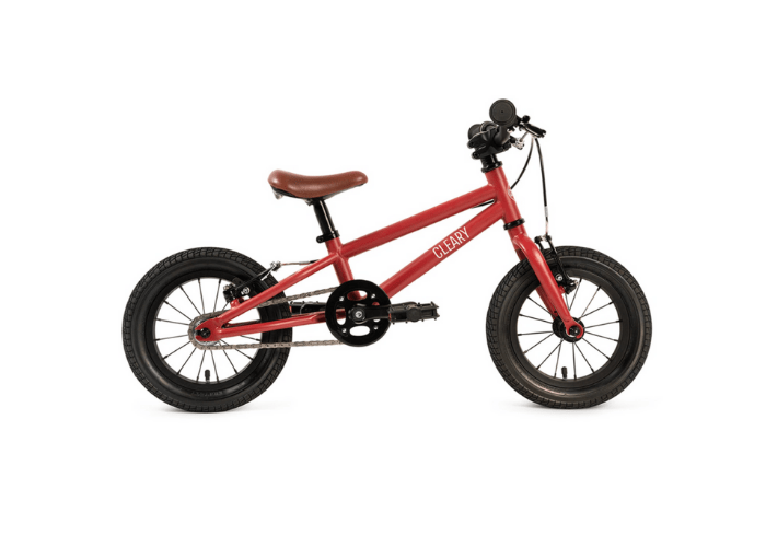 image shows a red bike