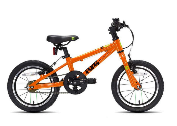 image shows an orange bike