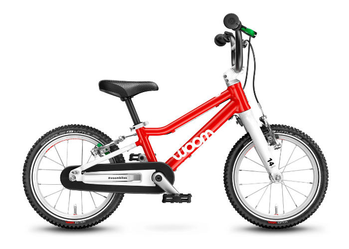 image shows a red bike