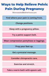 How to Relieve Pelvic Pain During Pregnancy - Mimosas & Motherhood