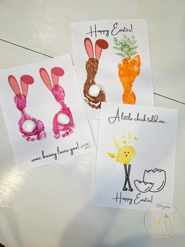 Free Printable Handprint and Footprint Easter Crafts for Toddlers