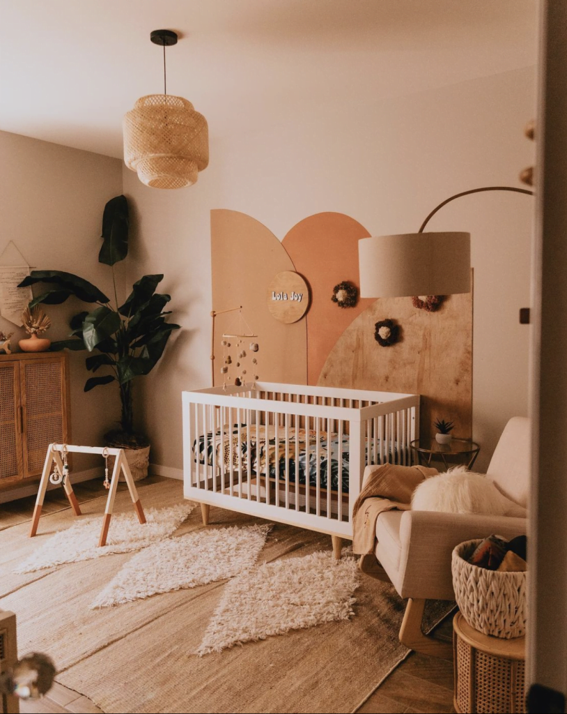 Boho baby nursery