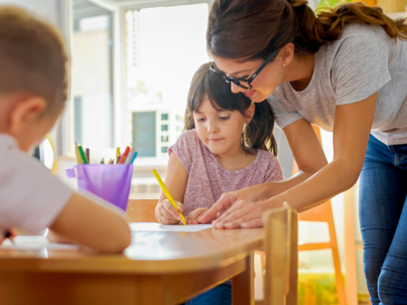 teacher and students