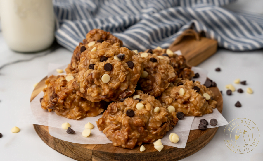 plate of no bake cookies