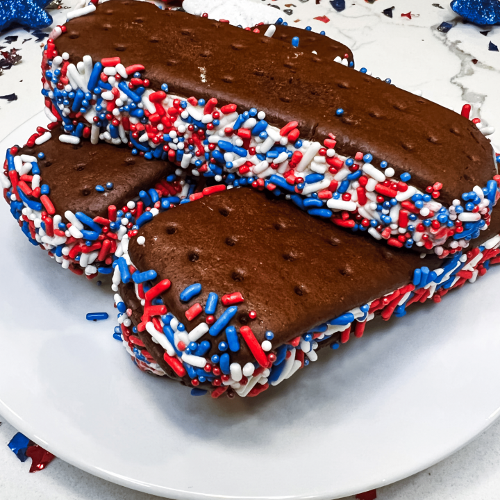 close up of ice cream sandwiches