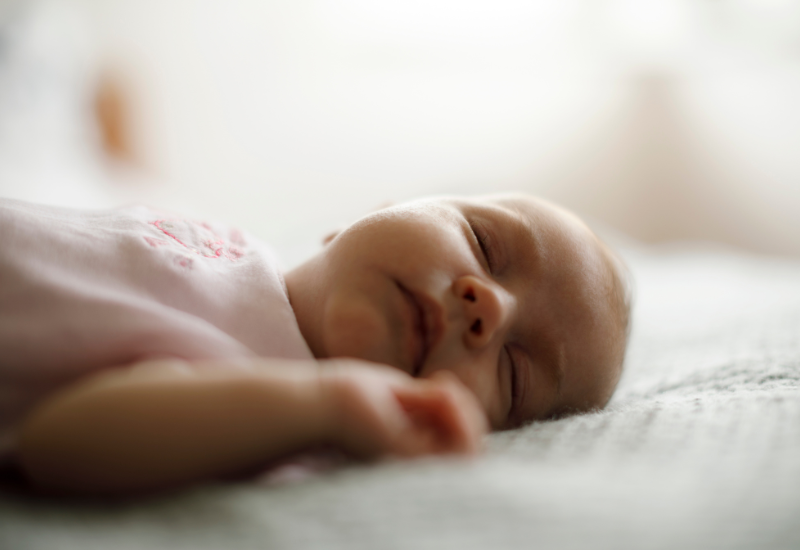 baby sleeping while teething