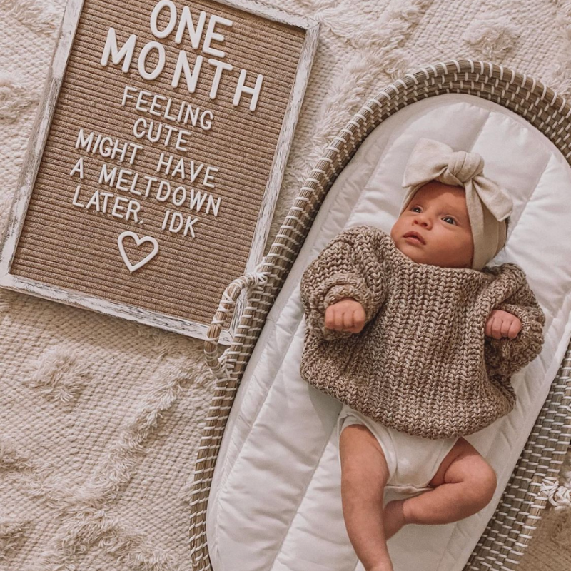 one month photoshoot at home
