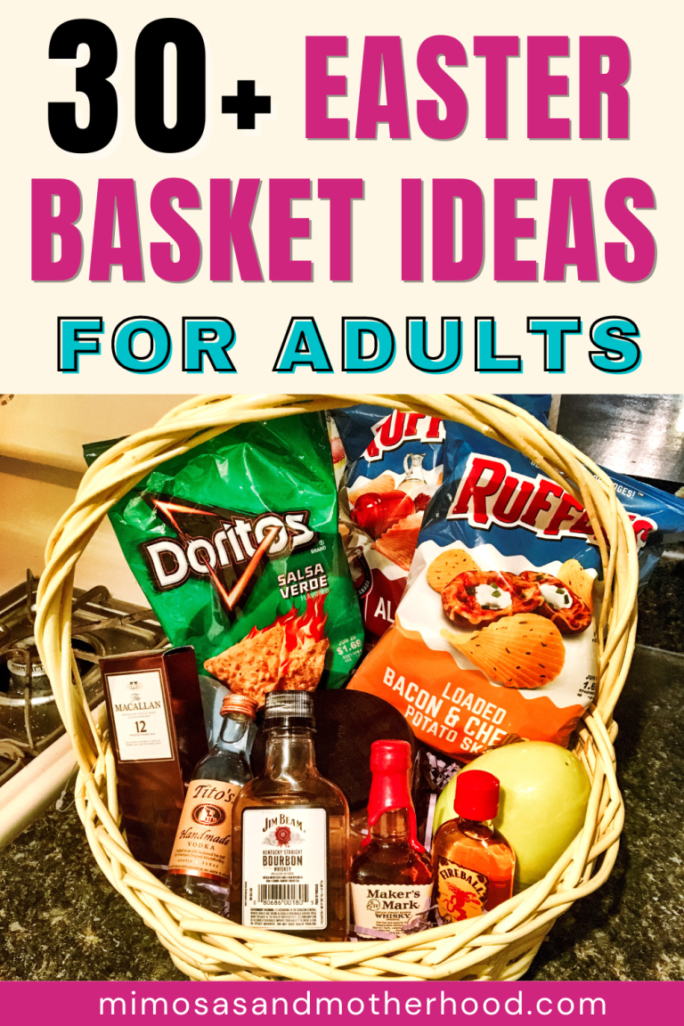 30+ Easter Basket Ideas for Adults Mimosas & Motherhood