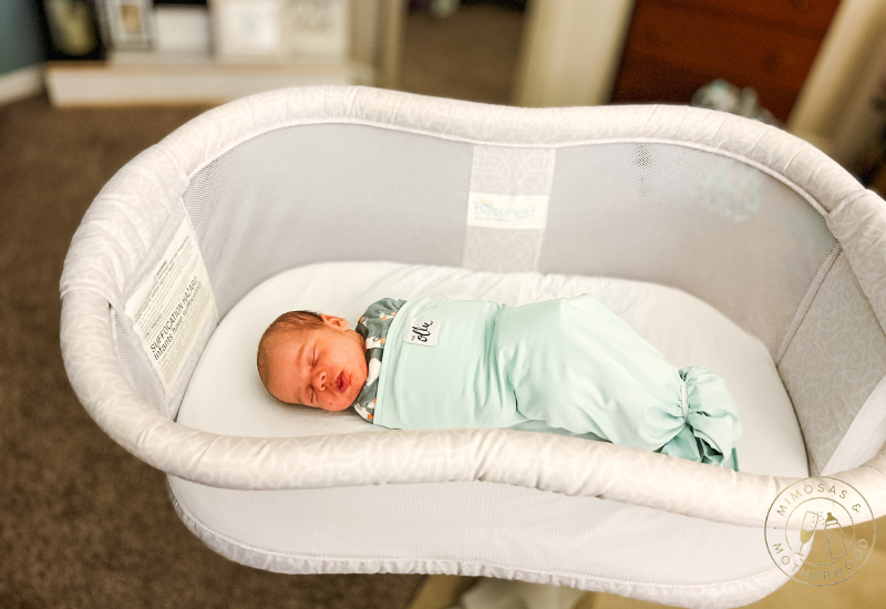 baby in halo bassinet