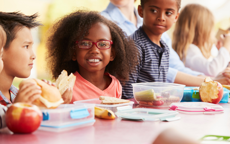 kids eating at table