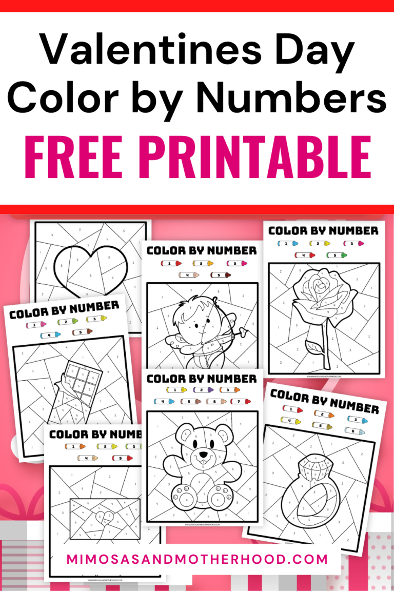 Free Valentines Day Color By Number Printables Mimosas & Motherhood