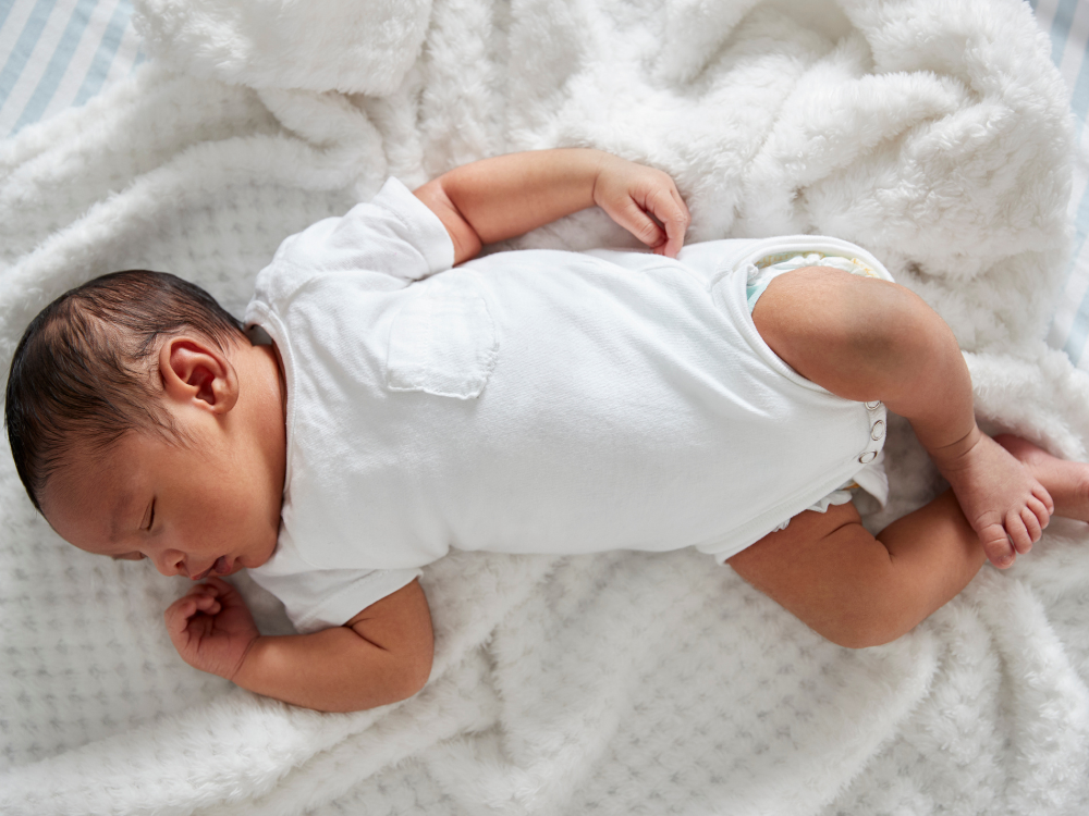 sleeping newborn baby