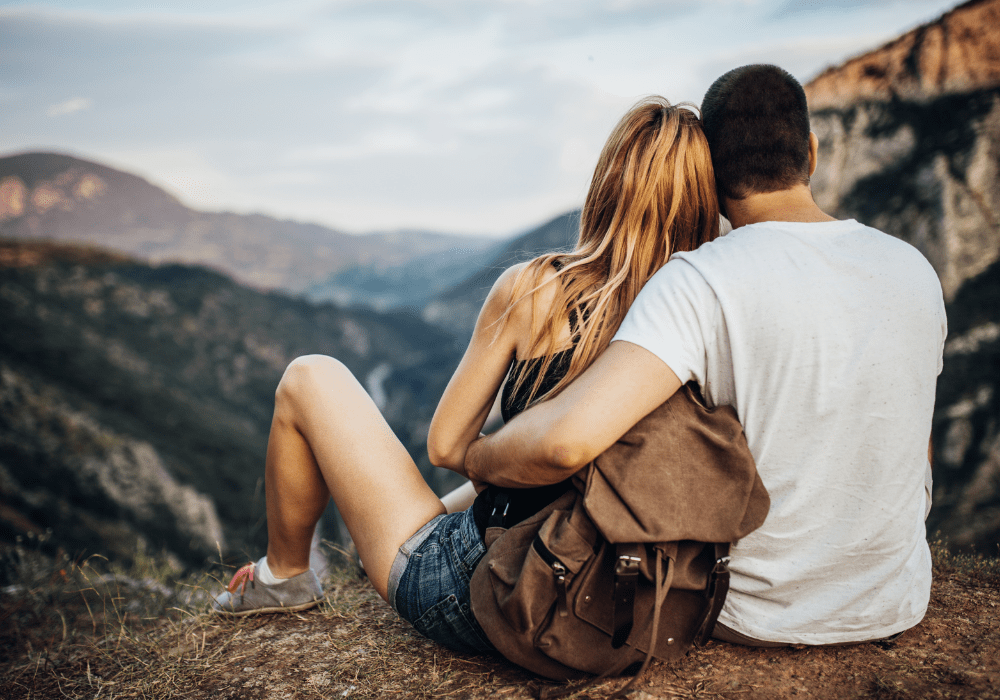 couple on a mountain