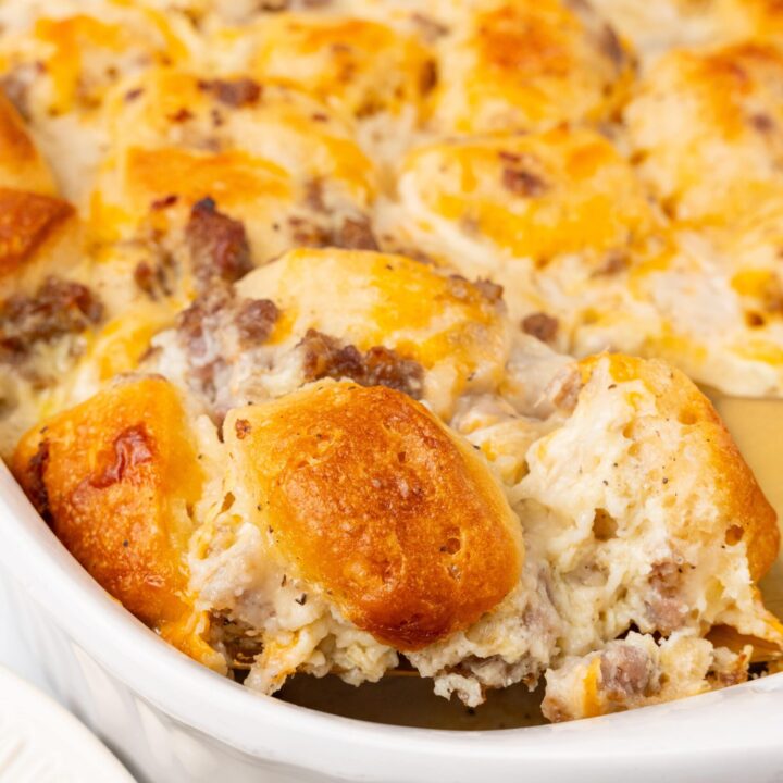 cooked biscuits and gravy casserole