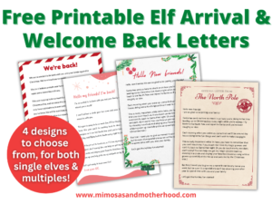 Free Printable Elf on the Shelf Arrival and Welcome Letters - Mimosas ...