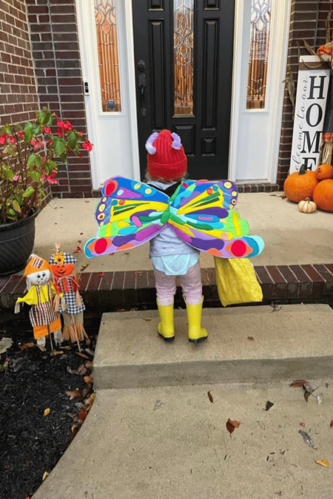 baby dressed as the very hungry caterpillar