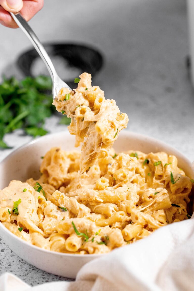 dish filled with creamy mac and cheese