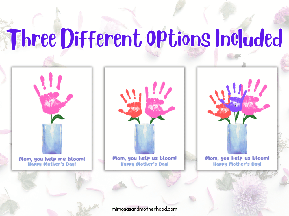 three different handprint options included in printable file